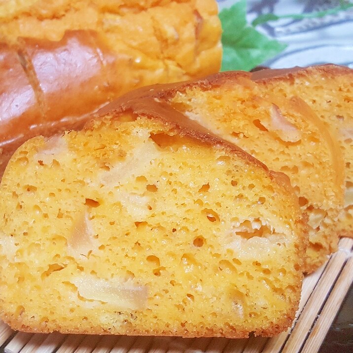 野菜ジュースで♪林檎と胡桃のケーキ